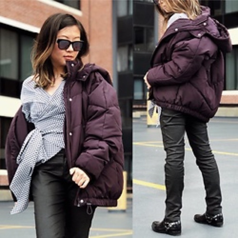 Purple H&M Padded Coat